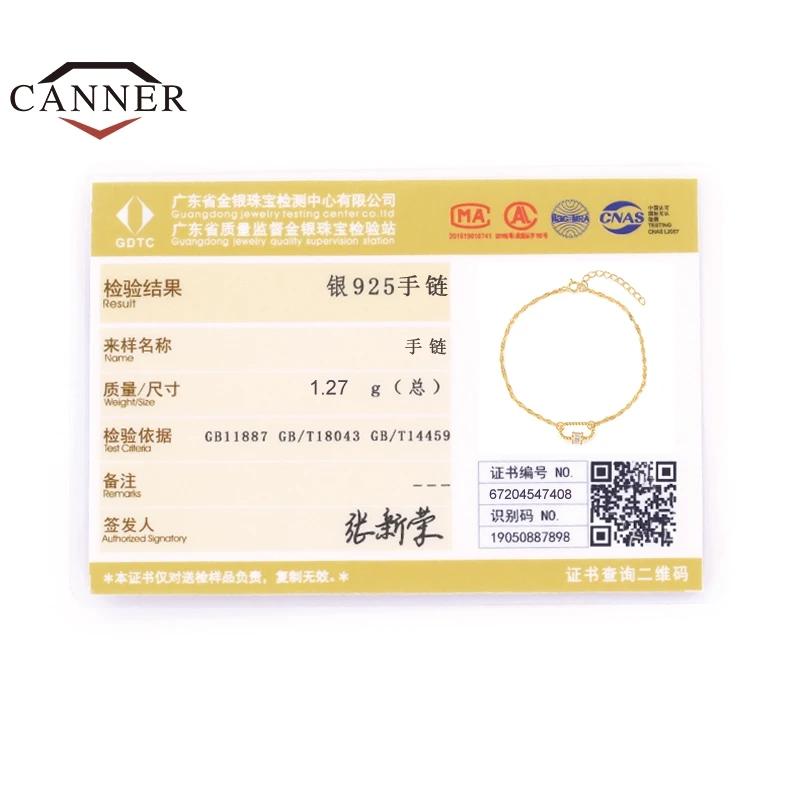 CANNER New Arrival 925 Stamp Sterling Silver Creative Mni Fashion Woman Zircon Charm Bracelets Silver 925 Jewelry Pulseras Gifts