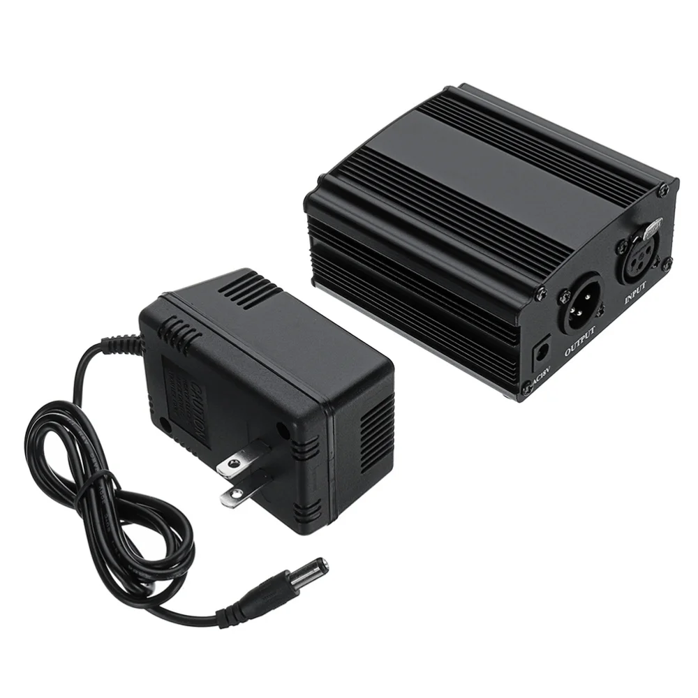 48V Phantom Power Supply for Condenser Microphone Music Recording Equipment with US Plug 
48V Phantom Power Supply for Condenser Microphone Music Recording Equipment with US Plug