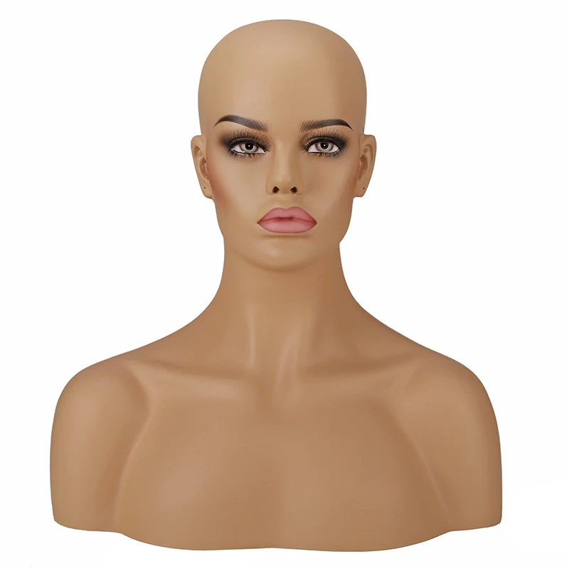 Two Skin Female Firberglass Mannequin Head With Shoulders For Wig Display
Two Skin Female Firberglass Mannequin Head With Shoulders For Wig Display