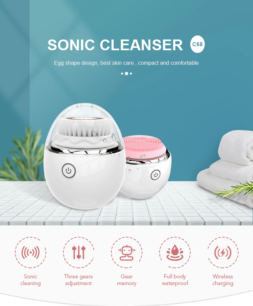 New Facial Cleansing Brush Sonic Vibration Brush Electric Facial Massager Silicone Brush Cleaner Smart Wireless Deep Pore
New Facial Cleansing Brush Sonic Vibration Brush Electric Facial Massager Silicone Brush Cleaner Smart Wireless Deep Pore