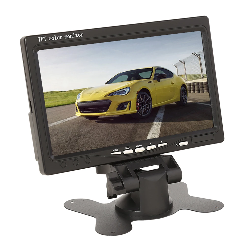 7 inch Screen Display Car Monitor 800x480 Reversing Parking Monitor with RCA 2 Video Input Accessories
7 inch Screen Display Car Monitor 800x480 Reversing Parking Monitor with RCA 2 Video Input Accessories