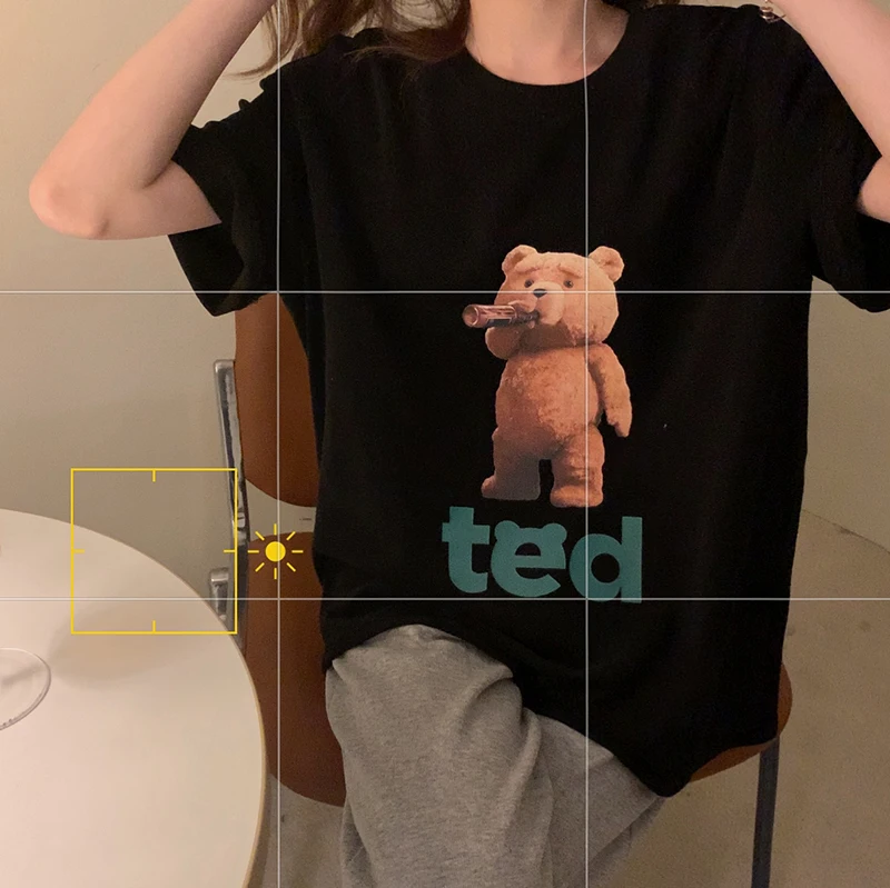 Women 2021 Fashion Cute Funny Teddy Bear Print T Shirt Vintage O Neck Short Sleeve Female T Shirts Blusas Chic Tops
Women 2021 Fashion Cute Funny Teddy Bear Print T Shirt Vintage O Neck Short Sleeve Female T Shirts Blusas Chic Tops
