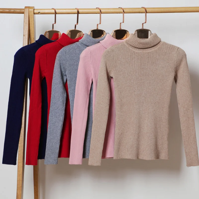 Womens Sweater Turtleneck Knitwear Ribben Solid Color Long Sleeve Soft Warm Knitted Base Shirt ouc2607b
Womens Sweater Turtleneck Knitwear Ribben Solid Color Long Sleeve Soft Warm Knitted Base Shirt ouc2607b