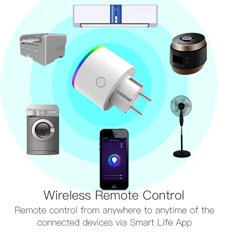 BR Tuya Smart Life App Remote Control WiFi Smart Plug Outlet Wireless Power Socket Work with Alexa Google Home No Hub Required
BR Tuya Smart Life App Remote Control WiFi Smart Plug Outlet Wireless Power Socket Work with Alexa Google Home No Hub Required