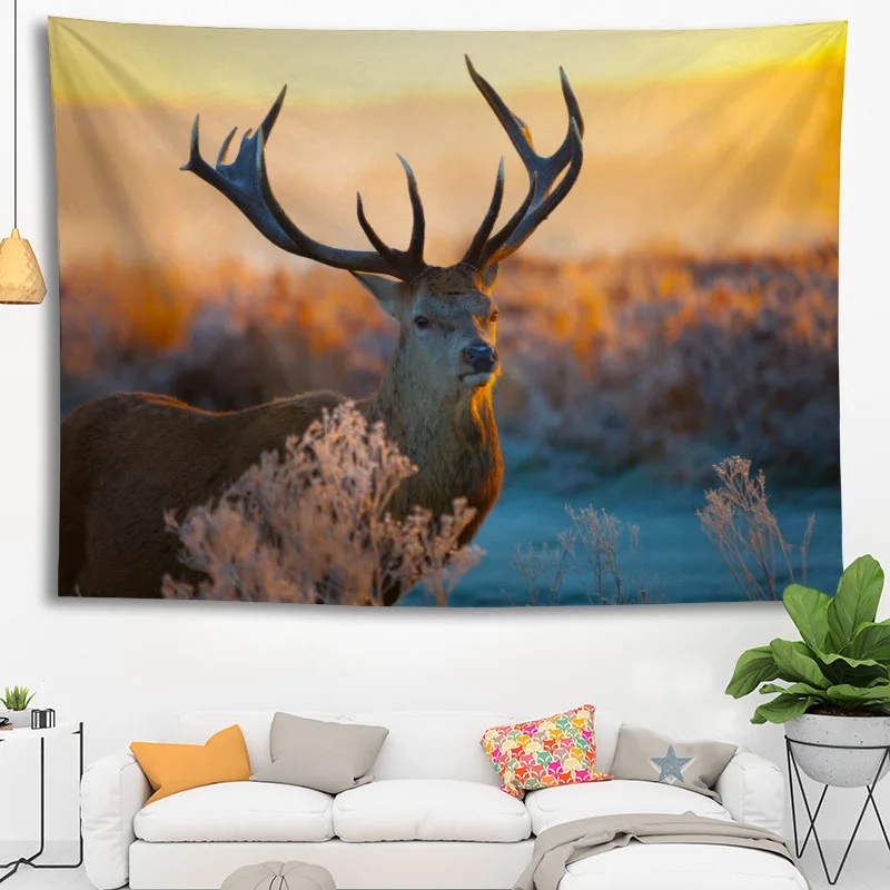 Hot Sale Custom High Quality Deer Wall Hanging HD Landscape 3D Printing Digital Printing Home Decoration Tapestry
Hot Sale Custom High Quality Deer Wall Hanging HD Landscape 3D Printing Digital Printing Home Decoration Tapestry