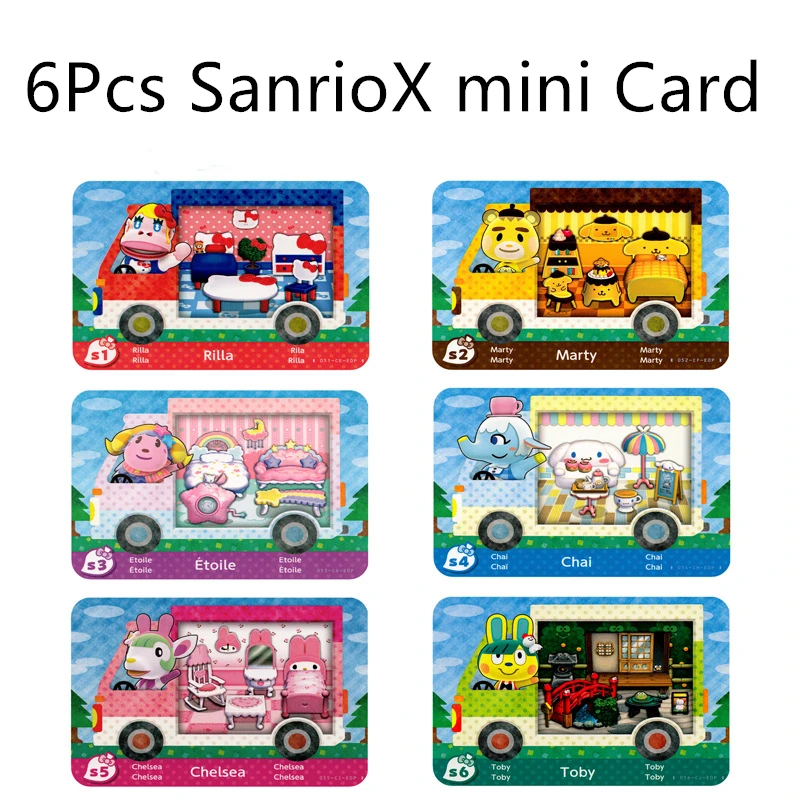 6Pcs Sanrxo X S1~S6 Animal Card Full 6Pcs/set Of Sanrioed Amxxbo NFC Ntag215 NS Switch 
6Pcs Sanrxo X S1~S6 Animal Card Full 6Pcs/set Of Sanrioed Amxxbo NFC Ntag215 NS Switch