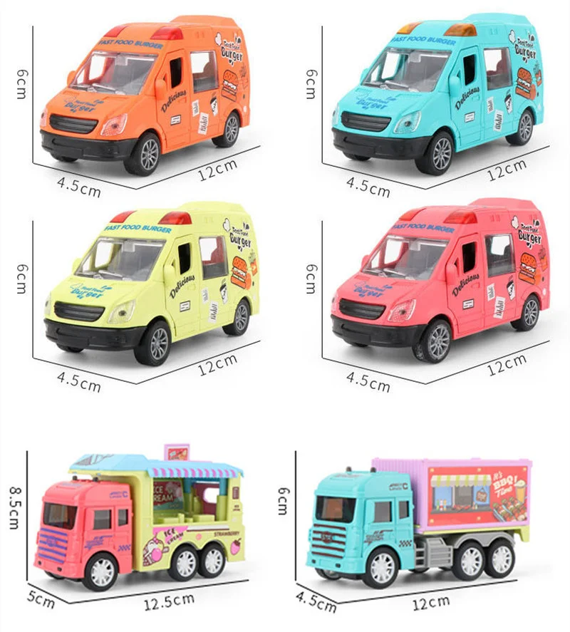 Cartoon Inertia Car Toy Model Business Car Dining Truck Lorry Alloy Die Casting 1/64 Is The Best Gift for Children Aged 2 To 4
Cartoon Inertia Car Toy Model Business Car Dining Truck Lorry Alloy Die Casting 1/64 Is The Best Gift for Children Aged 2 To 4