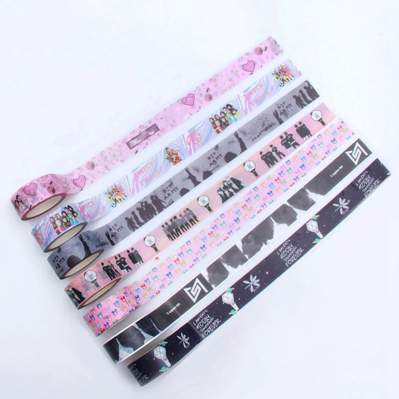 KPOP Paper Tape Got7 TWICE EXO SUPER M Photo Sticker Paper Masking Scrapbook Notebook Sticker Cute Washi Tape A
KPOP Paper Tape Got7 TWICE EXO SUPER M Photo Sticker Paper Masking Scrapbook Notebook Sticker Cute Washi Tape A