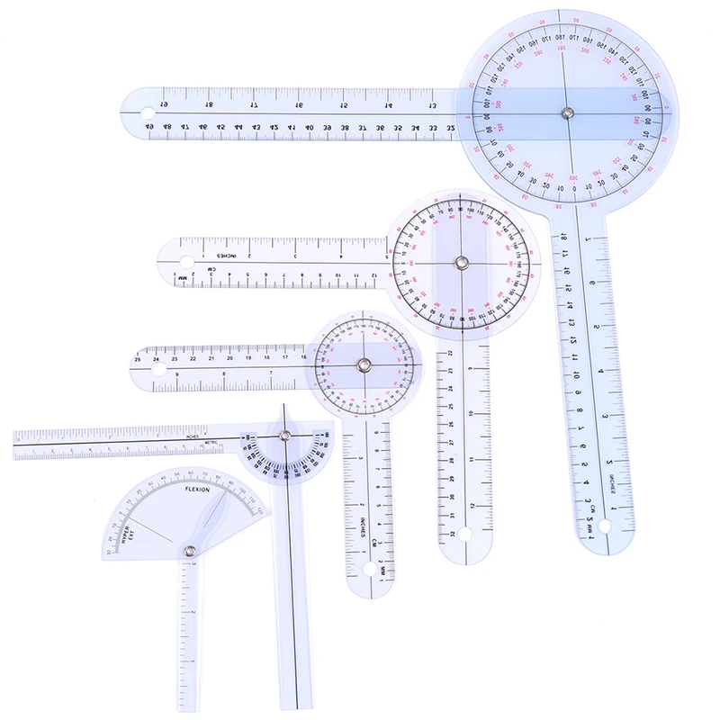 Hot 1Pcs Medical Spinal Angle Protractor Ruler Finger Goniometer 12/8/6 Inch Ruler 
Hot 1Pcs Medical Spinal Angle Protractor Ruler Finger Goniometer 12/8/6 Inch Ruler