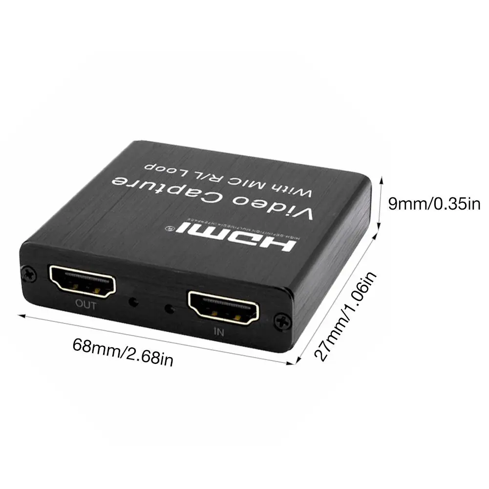 USB2.0 Capture Card HDMI Converter With Loop Out HDMI To USB Gaming Streaming Teaching Video Conference Live Broadcasting
USB2.0 Capture Card HDMI Converter With Loop Out HDMI To USB Gaming Streaming Teaching Video Conference Live Broadcasting