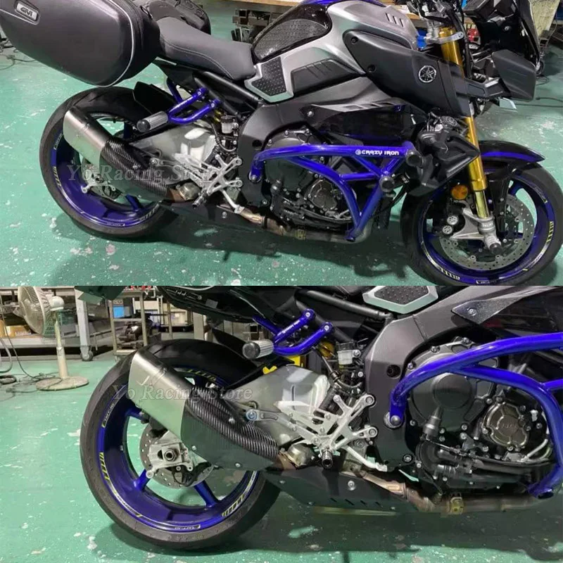 Слипоны для Yamaha YZF R1 MT-10 MT10 R1M 2015 - 2022 выхлопная труба из углеродного волокна