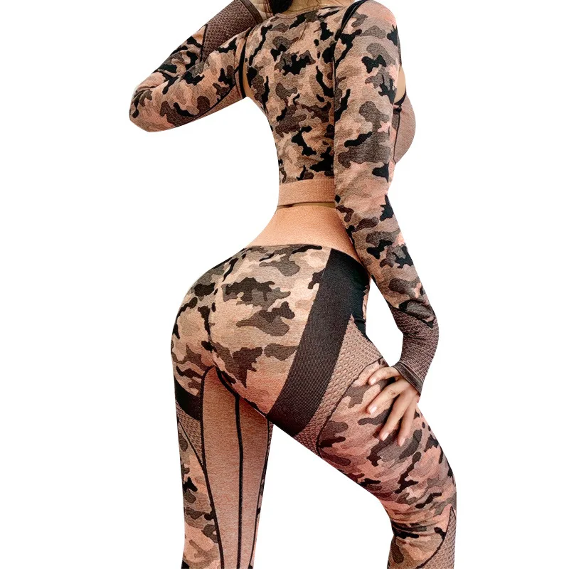 Yoga clothing female long suit the gym running quick-drying leggings camouflage workout clothes
Yoga clothing female long suit the gym running quick-drying leggings camouflage workout clothes