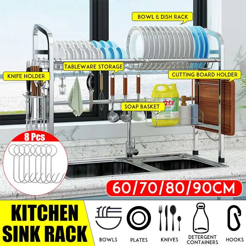 Dish Drying Rack Sink Drain Shelf with Utensil Holder Kitchen Cutlery Storage Counter-top Space Saver Stand Tableware Organizer
Dish Drying Rack Sink Drain Shelf with Utensil Holder Kitchen Cutlery Storage Counter-top Space Saver Stand Tableware Organizer