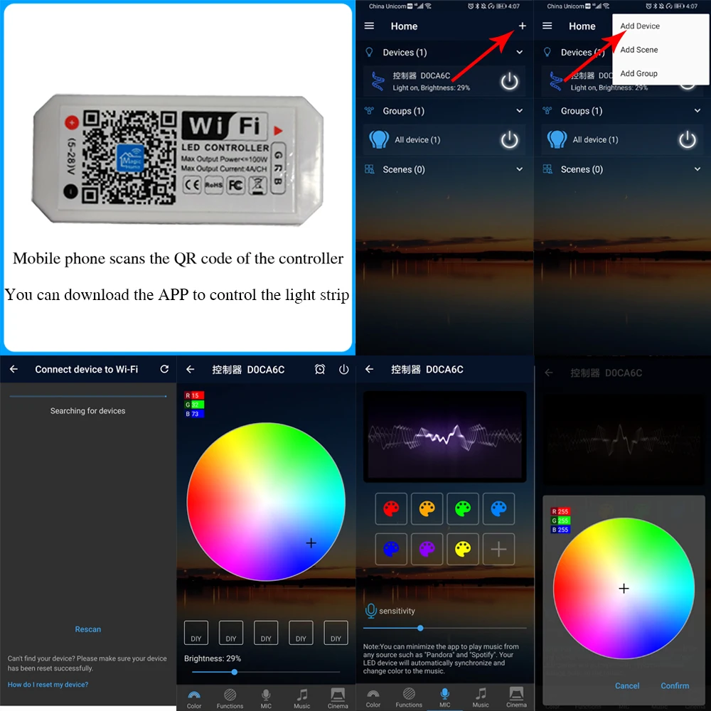 Bluetooth LED Strip Light 20M RGB 5050 3528 WIFI Waterproof Flexible Lamp Tape Ribbon WithDiode Tape 5M 10M 15M Music Sync Color 
Bluetooth LED Strip Light 20M RGB 5050 3528 WIFI Waterproof Flexible Lamp Tape Ribbon WithDiode Tape 5M 10M 15M Music Sync Color
