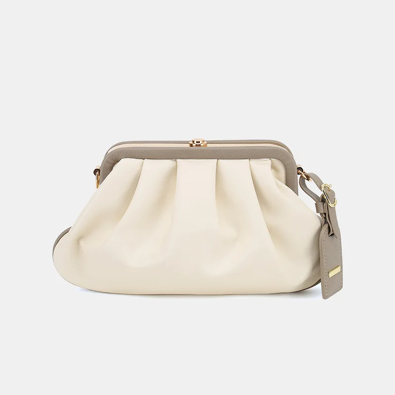Pleated cloud bag women's Single Shoulder Messenger retro clip bag hand bag chain bag Guangzhou wholesale processing 
Pleated cloud bag women's Single Shoulder Messenger retro clip bag hand bag chain bag Guangzhou wholesale processing