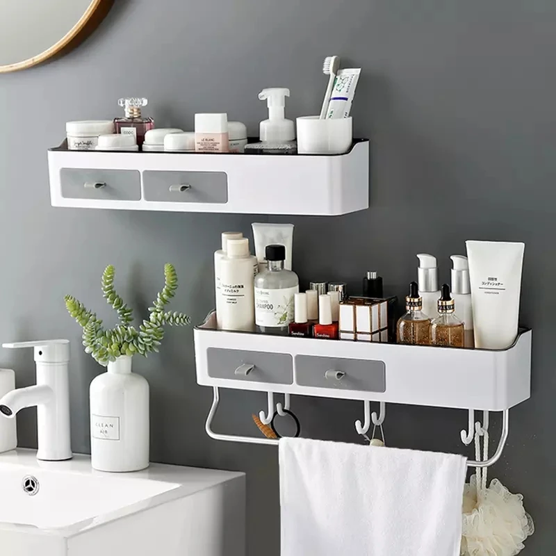 Punch-free Bathroom Organizer Rack Shampoo Cosmetic Storage Rack Bath kitchen Towel Holder Household Items Bathroom Accessories
Punch-free Bathroom Organizer Rack Shampoo Cosmetic Storage Rack Bath kitchen Towel Holder Household Items Bathroom Accessories