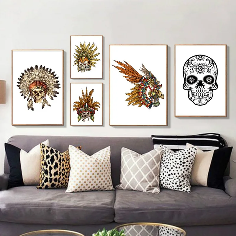 Skull art decoration painting living room sofa background frameless painting poster pentagram painting core wall decor
Skull art decoration painting living room sofa background frameless painting poster pentagram painting core wall decor