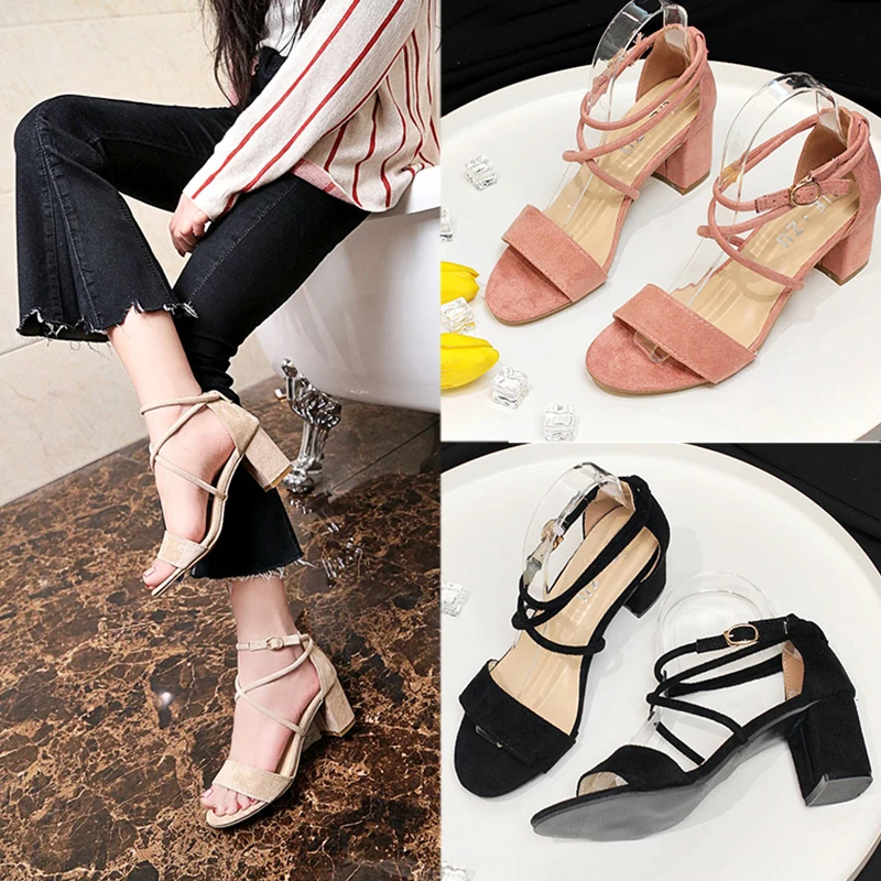 Buckle Strap All-Match Female Sandal Velvet Shoes 2021 Women's High Heels Open Toe Espadrilles Platform Girls Suede New High-hee
Buckle Strap All-Match Female Sandal Velvet Shoes 2021 Women's High Heels Open Toe Espadrilles Platform Girls Suede New High-hee