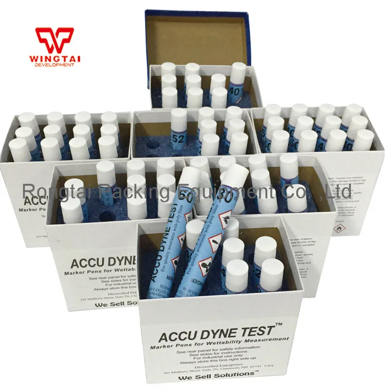 ACCU Surface Tension Dyne Test Pen 15ml 30~60dyne Corona Treater Pen For Plastic Film Test
ACCU Surface Tension Dyne Test Pen 15ml 30~60dyne Corona Treater Pen For Plastic Film Test