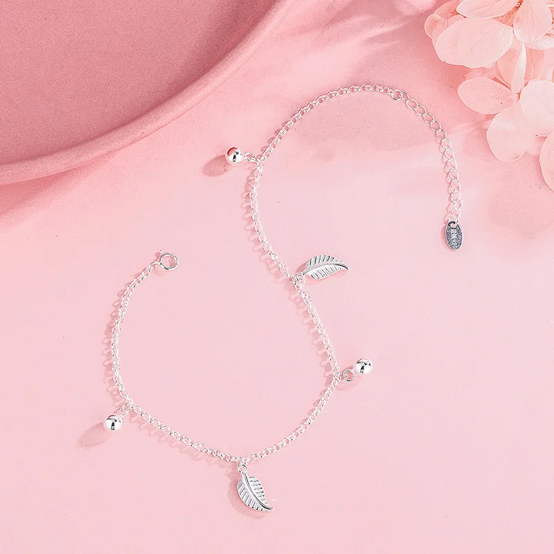 Pure Silver 990 Leaves Anklet Female Simple European and American Style Beach Smart Fairy Personalized Niche Design round Beads
Pure Silver 990 Leaves Anklet Female Simple European and American Style Beach Smart Fairy Personalized Niche Design round Beads