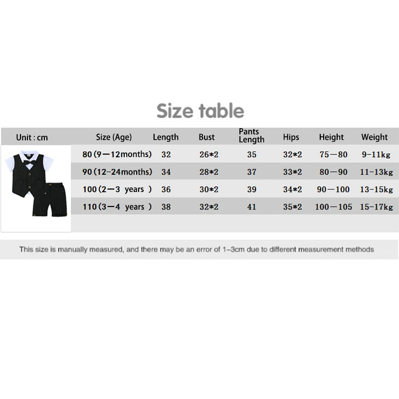 Top and Pants Summer Baby Boy Gentleman Suit Short Sleeve Shirt With T-Shirt And Shorts 2Pcs Formal Kids Clothes Set
Top and Pants Summer Baby Boy Gentleman Suit Short Sleeve Shirt With T-Shirt And Shorts 2Pcs Formal Kids Clothes Set