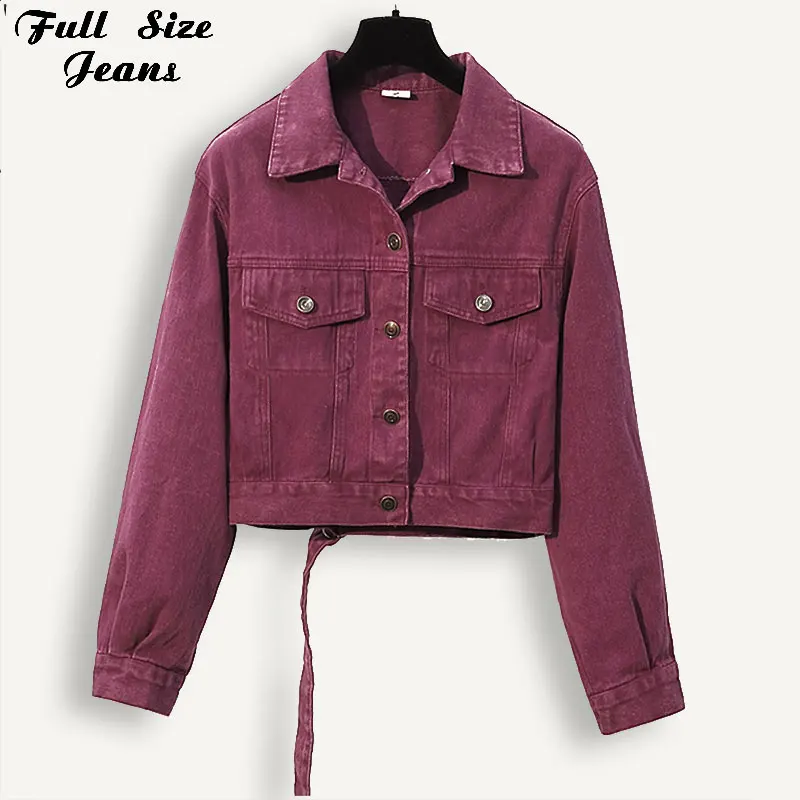 Plus Size Purple Short Denim Jacket 4XL Women Vintage Bomber Jeans JacketS Female Casual Basic Coat Streetwear Chaquetas Mujer
Plus Size Purple Short Denim Jacket 4XL Women Vintage Bomber Jeans JacketS Female Casual Basic Coat Streetwear Chaquetas Mujer