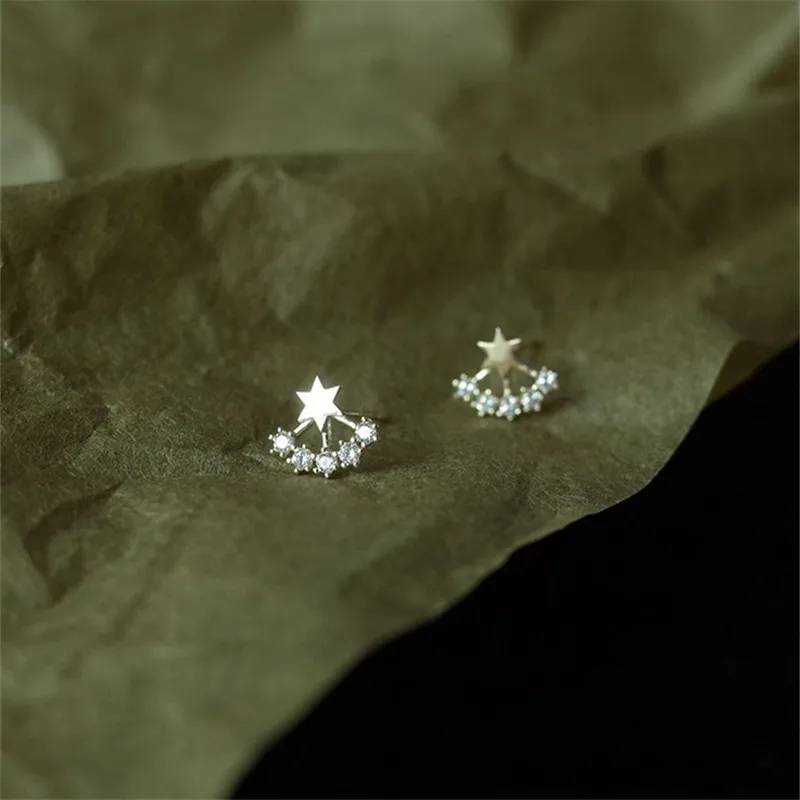 S925 Sterling Silver 14K Gold Plated Zircon Star Stud Earrings for Women Small Cute Ear Jewelry Accessories
S925 Sterling Silver 14K Gold Plated Zircon Star Stud Earrings for Women Small Cute Ear Jewelry Accessories