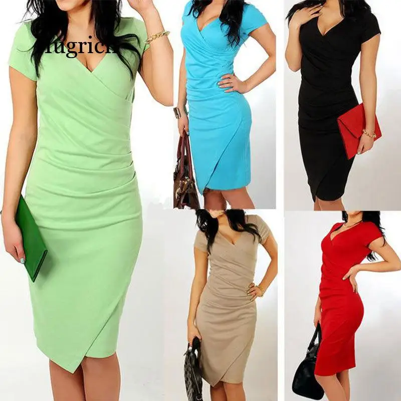 Office Ladies Elegant Short Sleeve Dress Slim Wrap Hip Asymmetrical Summer Women Dresses Coffee Black Red Fashion Femme Vestidos
Office Ladies Elegant Short Sleeve Dress Slim Wrap Hip Asymmetrical Summer Women Dresses Coffee Black Red Fashion Femme Vestidos