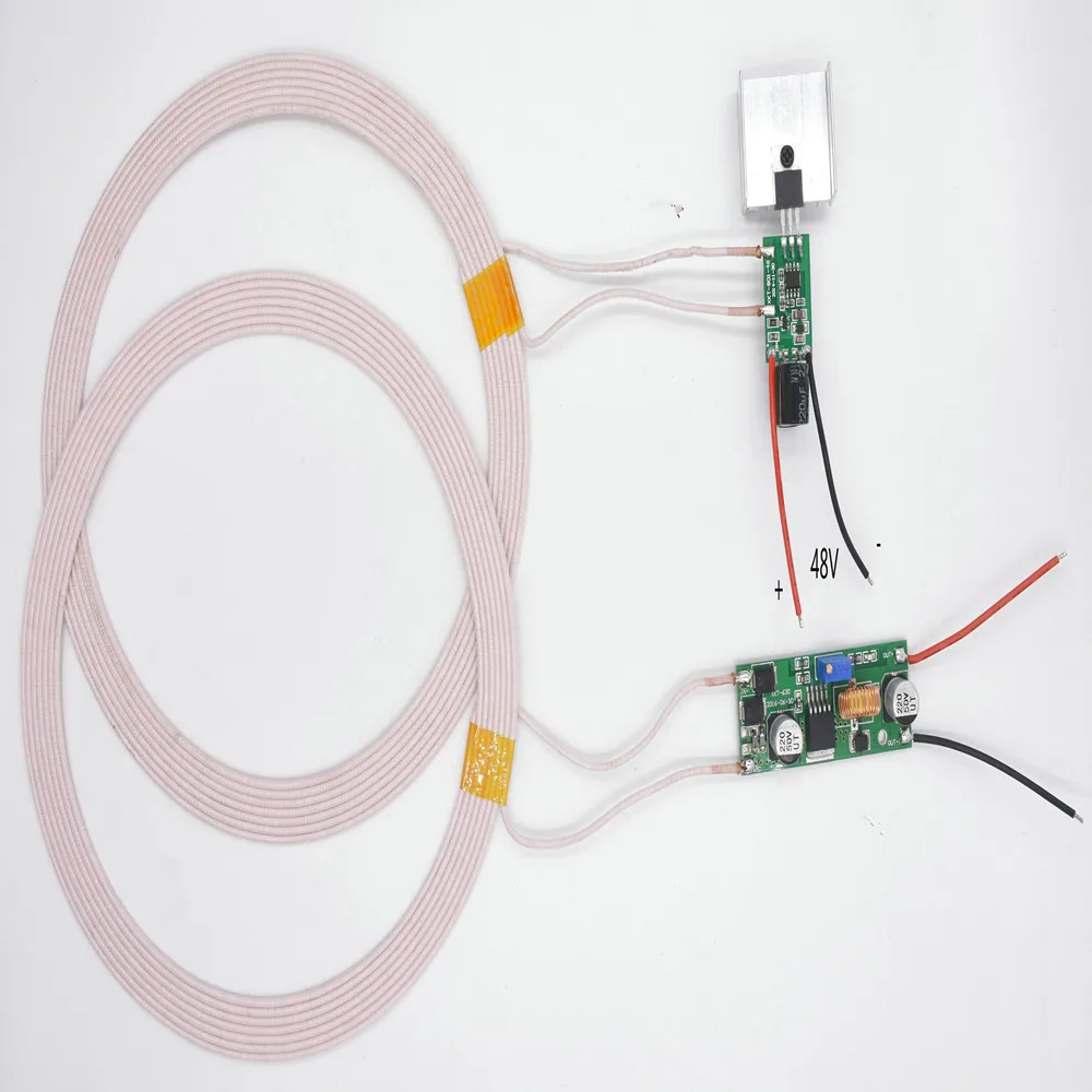 48V 50mm to 100mm distance 12V 2A inductive charging coil wireless charger and receiver
48V 50mm to 100mm distance 12V 2A inductive charging coil wireless charger and receiver