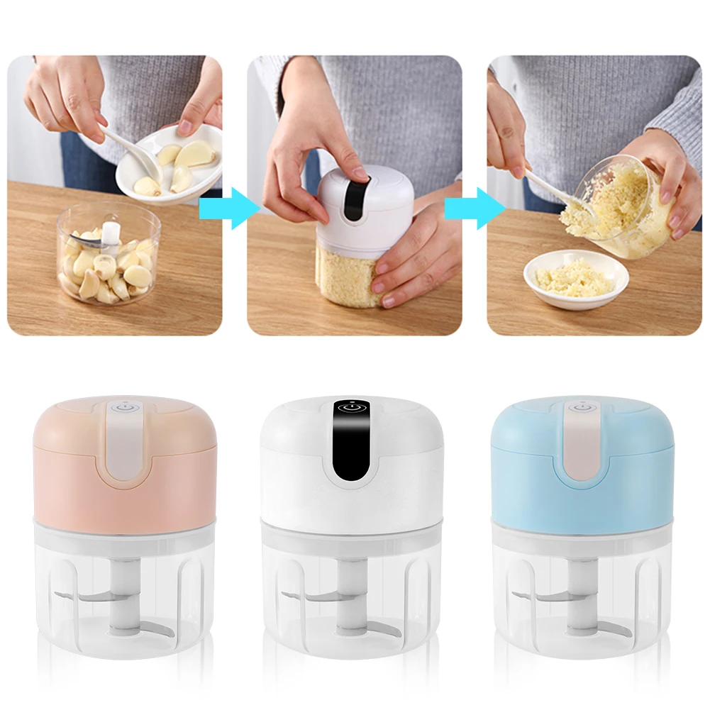 Practical Electric Garlic Press Mini Garlic Pulling Device Food Crusher Vegetable And Fruite Chopped Tamper 100ml Capacity 
Practical Electric Garlic Press Mini Garlic Pulling Device Food Crusher Vegetable And Fruite Chopped Tamper 100ml Capacity