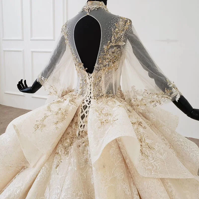 Wedding dresses BLG1243 luxury high neck bohemian latest decent wedding dresses ball gown
Wedding dresses BLG1243 luxury high neck bohemian latest decent wedding dresses ball gown