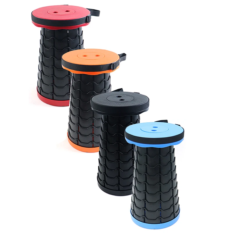 Retractable Round Folding Stools Portable Lightweight for Outdoor Traval Fishing