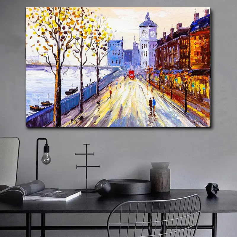 Colorful City Landscape Canvas Painting Life Oil Painting Poster Print Wall Art Pictures for Living Room Office Home Decoration
Colorful City Landscape Canvas Painting Life Oil Painting Poster Print Wall Art Pictures for Living Room Office Home Decoration