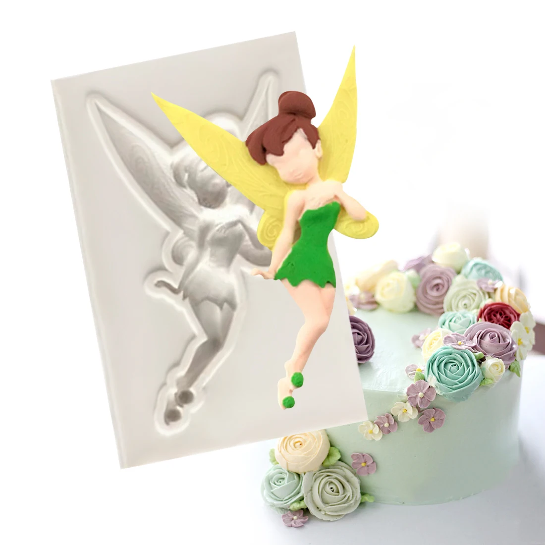 1PC Fondant Molds Silicone Cake Mold Childhood Flower Fairy Angel Chocolate Soap Moulds Cake Stencils DIY Kitchen Baking Tools
1PC Fondant Molds Silicone Cake Mold Childhood Flower Fairy Angel Chocolate Soap Moulds Cake Stencils DIY Kitchen Baking Tools