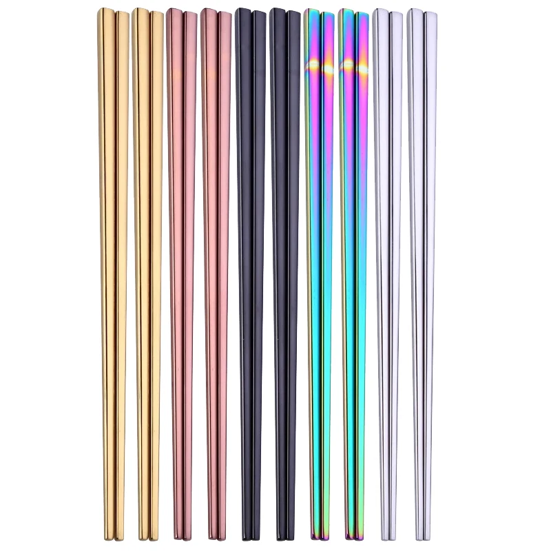 5/10 Pairs Chopsticks Set Stainless Steel Chinese Chopstick Metal Serving Cutlery Reusable Tableware Noodles Sushi Stick
5/10 Pairs Chopsticks Set Stainless Steel Chinese Chopstick Metal Serving Cutlery Reusable Tableware Noodles Sushi Stick