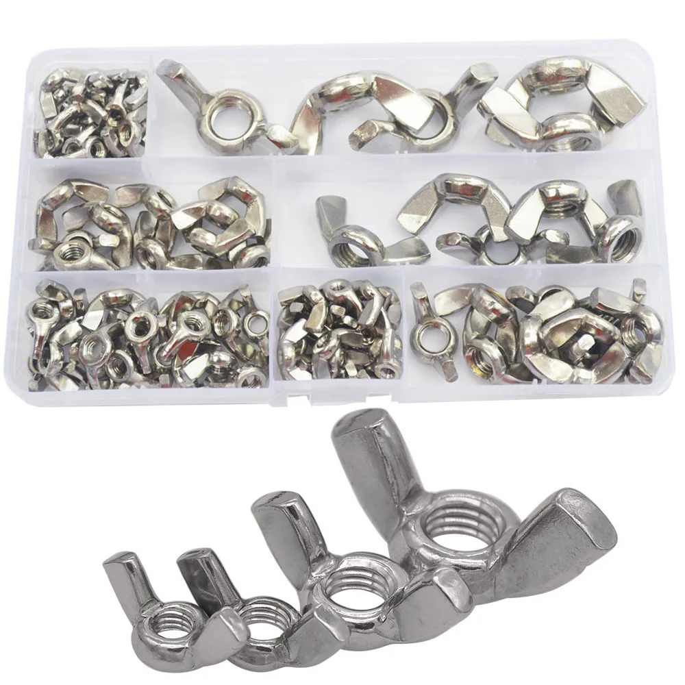 Butterfly Nut Metric Threaded Wing Nuts 304 Stainless Steel Set Assortment Kit M3 M4 M5 M6 M8 M10 M12 
Butterfly Nut Metric Threaded Wing Nuts 304 Stainless Steel Set Assortment Kit M3 M4 M5 M6 M8 M10 M12
