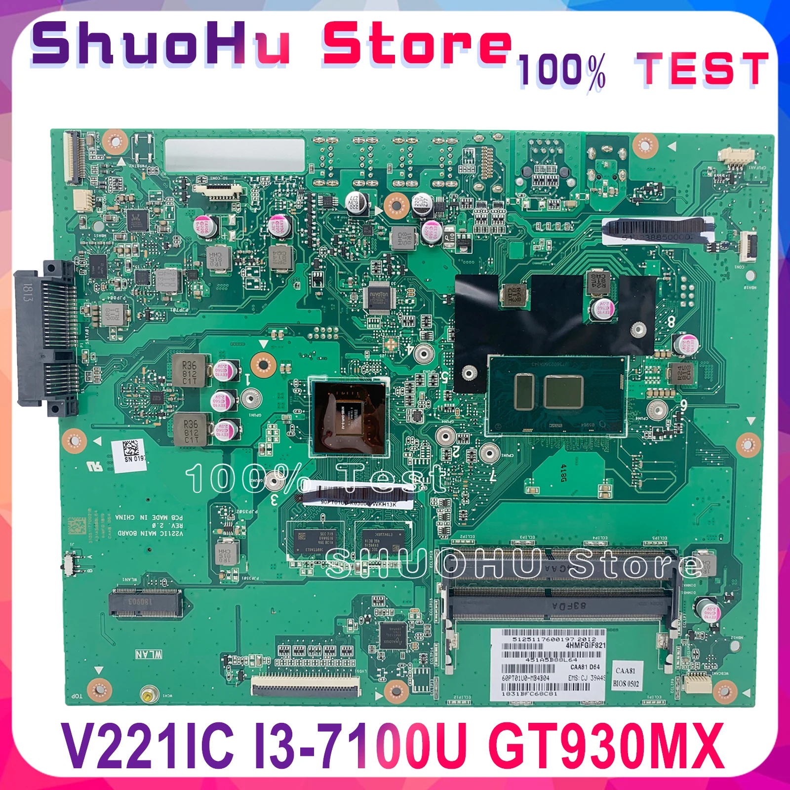 KEFU All-in-One V221IC Mainboard For ASUS ET-V221IC Motherboard I3-7100U GT930MX Tested 100% Work Original Mainboard
KEFU All-in-One V221IC Mainboard For ASUS ET-V221IC Motherboard I3-7100U GT930MX Tested 100% Work Original Mainboard