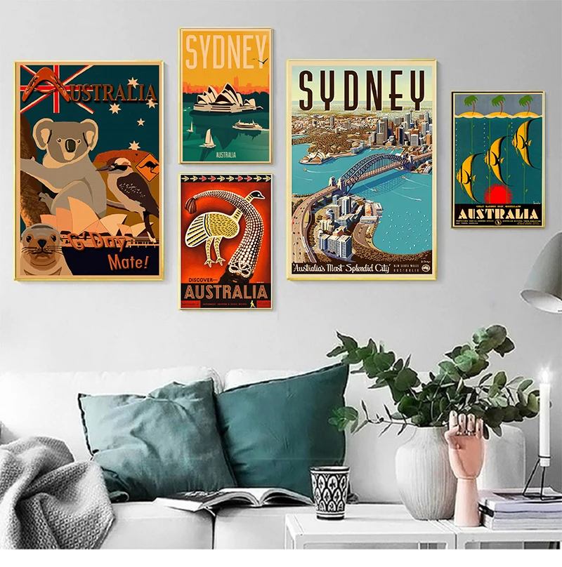 Travel to Australia Sydney Koala Canvas Painting Vintage Wall Pictures Kraft Posters Coated Wall Stickers Home Decoration Gift 
Travel to Australia Sydney Koala Canvas Painting Vintage Wall Pictures Kraft Posters Coated Wall Stickers Home Decoration Gift