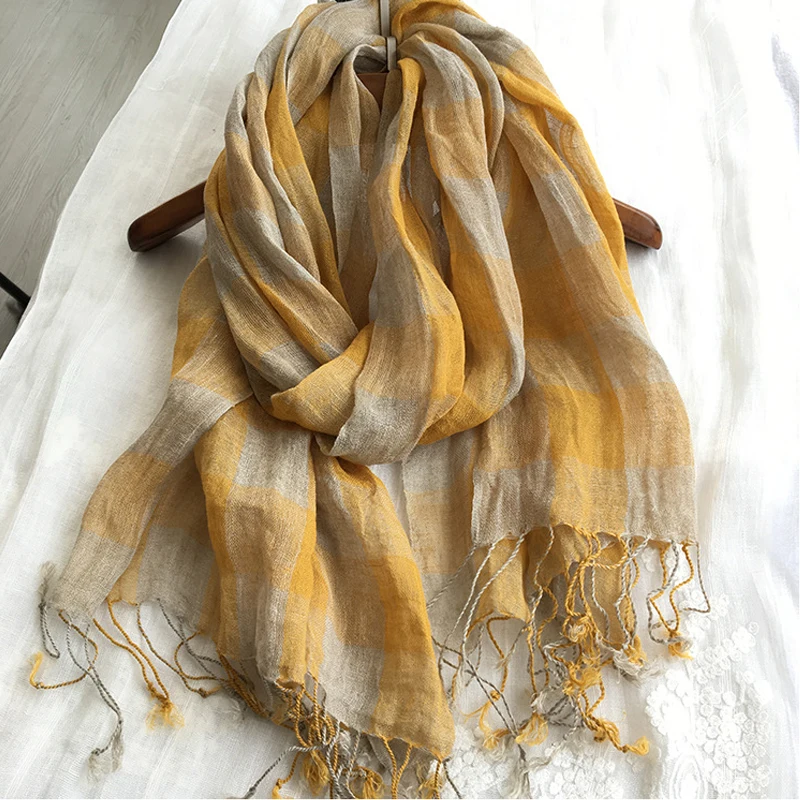 Women Scarf in Spring Summer Classic Plaid Linen Scarves Sun-resistant Thin Shawl 2021 New Fashion Stole MLS010 Red Yellow
Women Scarf in Spring Summer Classic Plaid Linen Scarves Sun-resistant Thin Shawl 2021 New Fashion Stole MLS010 Red Yellow