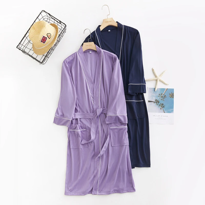 Bathrobe Sexy Kimono Robe Unisex Men/Women Couple Robes Nightwear Plus Size Couple Nightgown Solid Color Cardigan Sleeve Robe 
Bathrobe Sexy Kimono Robe Unisex Men/Women Couple Robes Nightwear Plus Size Couple Nightgown Solid Color Cardigan Sleeve Robe
