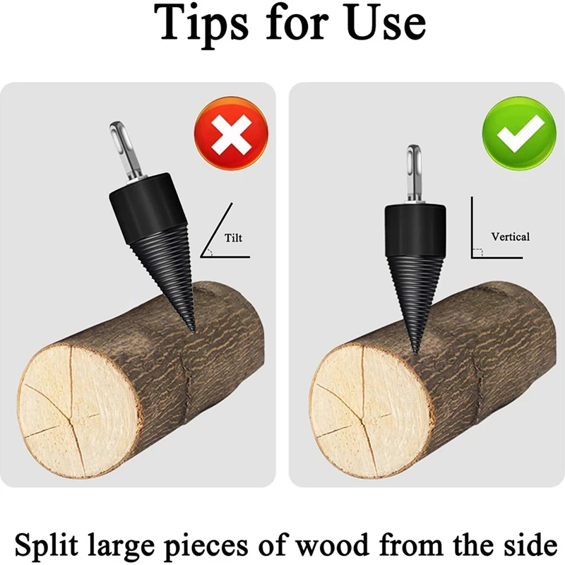 Log Drill Bit,Removable Wood Splitter Screw with Square Shank,Heavy Duty Drill Screw Cone Driver for Hand Drill Stick
Log Drill Bit,Removable Wood Splitter Screw with Square Shank,Heavy Duty Drill Screw Cone Driver for Hand Drill Stick