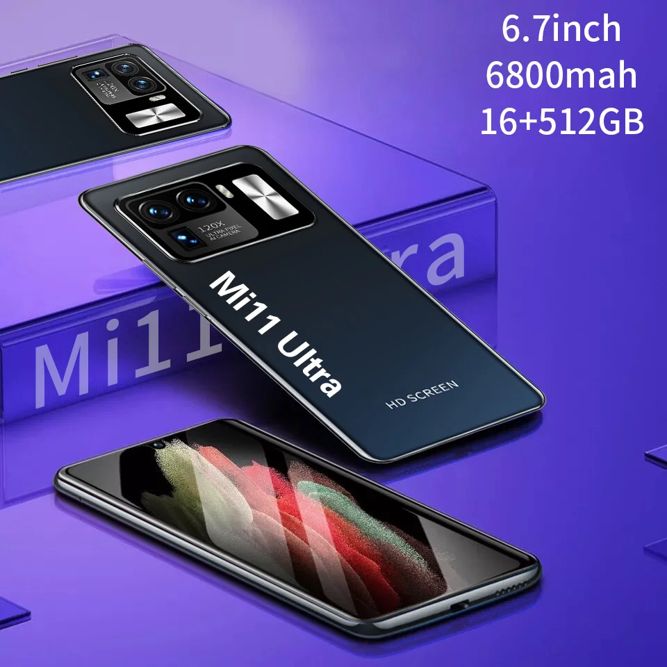 Smartphones 6.7" Mi 11 Ultra New Cellphone 16MP+32MP GPS 16+512GB MTK6889 10 Core 6800mAh Android 11 Global Version Phones 4G 5G
Smartphones 6.7" Mi 11 Ultra New Cellphone 16MP+32MP GPS 16+512GB MTK6889 10 Core 6800mAh Android 11 Global Version Phones 4G 5G