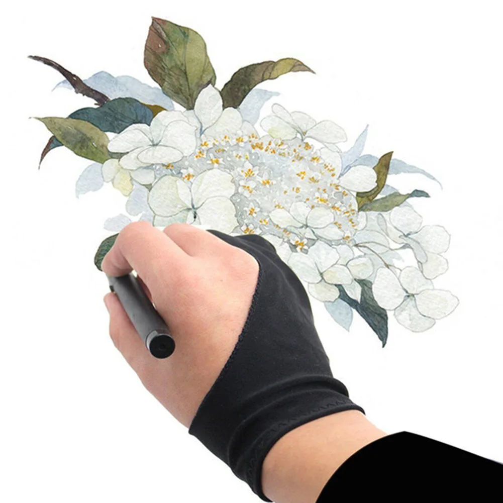 Black Artist Drawing Glove for Any Graphics Drawing Tablet Black 2 Finger Anti-Fouling Both for Right and Left Hand Free Size
Black Artist Drawing Glove for Any Graphics Drawing Tablet Black 2 Finger Anti-Fouling Both for Right and Left Hand Free Size