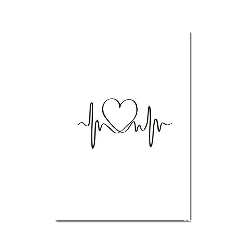 Nordic Modern Style Abstract Black And White Line Love Heart Canvas Pictures For Living Room Home Decorative Painting Unframed
Nordic Modern Style Abstract Black And White Line Love Heart Canvas Pictures For Living Room Home Decorative Painting Unframed