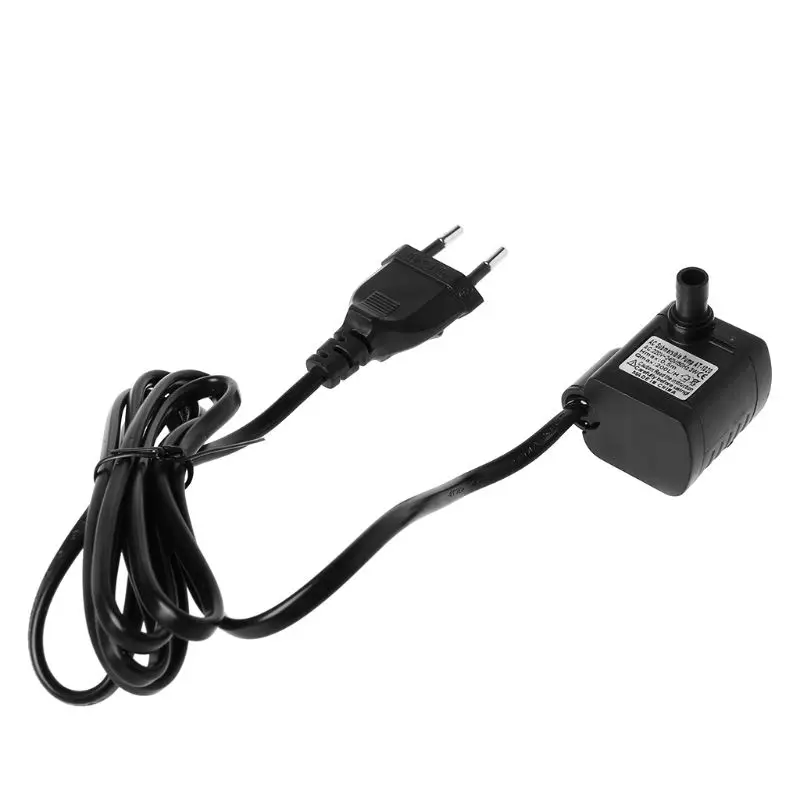 EU Plug AC 220V 3W Submersible Water Pump Aquarium Fountain Air Fish Pond Tank 
EU Plug AC 220V 3W Submersible Water Pump Aquarium Fountain Air Fish Pond Tank