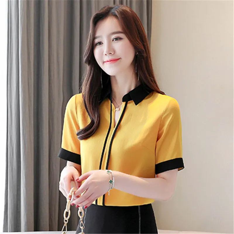 2020 Summer Fashion Women Tops And Blouses Short Sleeve Solid Color Chiffon Shirts Office Lady V-Neck Loose Clothes Blusas Mujer
2020 Summer Fashion Women Tops And Blouses Short Sleeve Solid Color Chiffon Shirts Office Lady V-Neck Loose Clothes Blusas Mujer