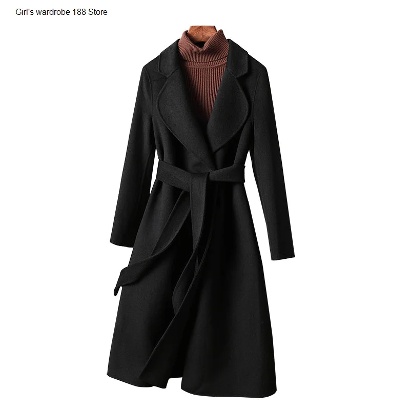 Double sided cashmere coat women's medium length 2020 new black high end Hepburn style woolen coat anti season
Double sided cashmere coat women's medium length 2020 new black high end Hepburn style woolen coat anti season