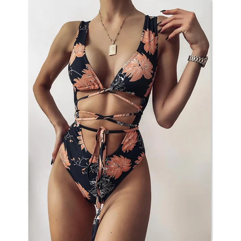One Piece Swimsuit Women Backless Bathing Suit Push Up Floral Printed Body Suits Sexy Bikini Hollow Bandage High Waist Swimwear
One Piece Swimsuit Women Backless Bathing Suit Push Up Floral Printed Body Suits Sexy Bikini Hollow Bandage High Waist Swimwear