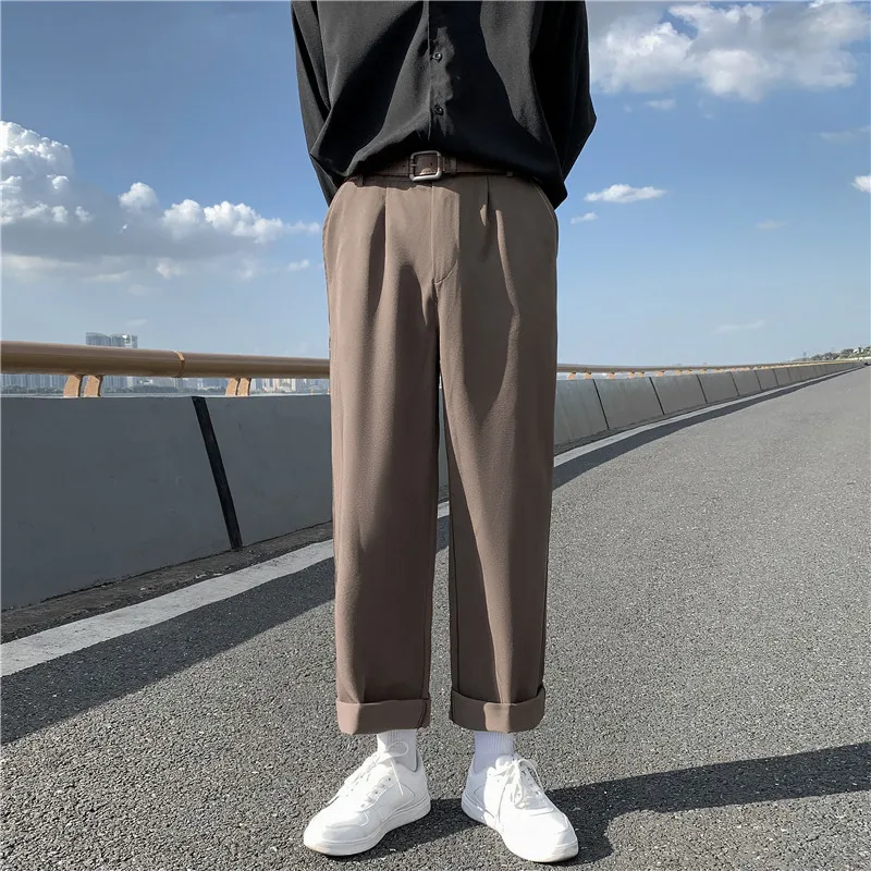 Spring Autumn Formal Suit Pants Men Korean Fashion Loose Casual Pants Men Harajuku Streetwear Retro Wild Straight Pants Men
Spring Autumn Formal Suit Pants Men Korean Fashion Loose Casual Pants Men Harajuku Streetwear Retro Wild Straight Pants Men