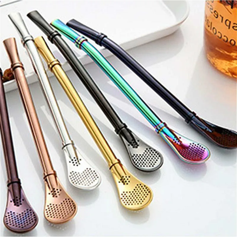 Stainless Steel Drinking Straw Spoon Tea Filter Yerba Mate Tea Straws Health Gourd Reusable Tea Tools Washable Bar Accessories
Stainless Steel Drinking Straw Spoon Tea Filter Yerba Mate Tea Straws Health Gourd Reusable Tea Tools Washable Bar Accessories